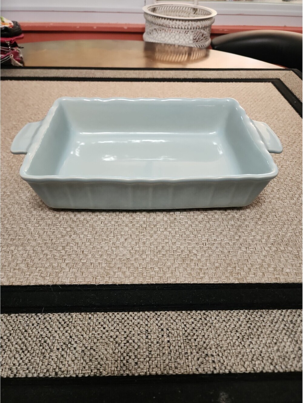 MATCERAMICA Made in Portugal Rectangle Handled Casserole Dish - Blue 14.5×8.5×2.